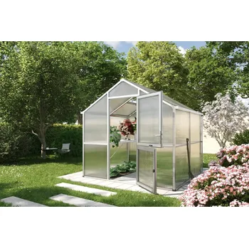 Skleník Zahradní skleník KGT Iris II 2,2 x 2,3 m, šedá hliník