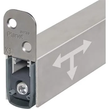 PLANET dveřní těsnění X3-RD, 1210 mm výška 30 mm, jednostranný, hliník natur