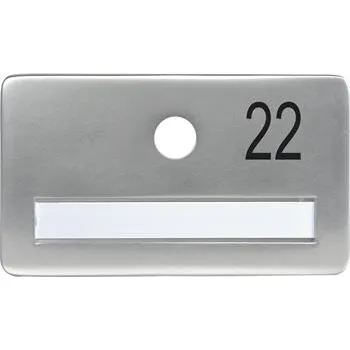 Dveřní kování SOLIDO dveřní jmenovka bez kukátka, otvor o 14, hliník sříbrný elox,gravír. č.22