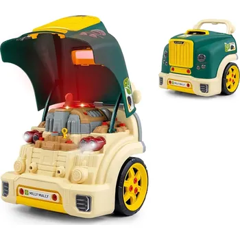 Dětská kuchyňka Realistický model přední části auta s otevírací kapotou Milly Mally N-GINE green