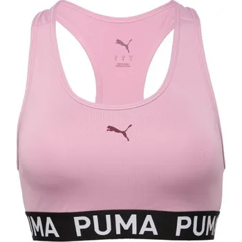 Podprsenka Dámská sportovní podprsenka Puma 4KEEPS ELASTIC BRA M Růžová, Černá, Bílá