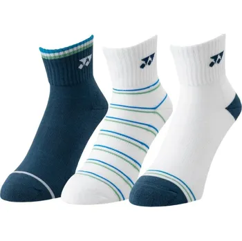 Oblečení a móda Ponožky Yonex Quarter 3P - white/dark blue Vícebarevný (40-44)