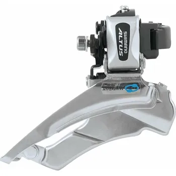 Přesmykač přesmykač SHIMANO FD-M313 34,9mm (adaptér O 28,6 a 31,8 mm) univerzální tah Down Swing, v krabičce (pro oba tahy a převodníky 42+48 zubů, řadicí systémy 7,8 speed)