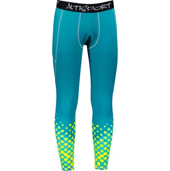 Dámská móda Pánské sportovní legíny dlouhé premium ALTISPORT VOJ/ALM109LEG01 EMERALD-FLUO S