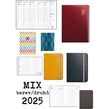 Diář Týdenní diář - A5 - MIX BAREV [2025]