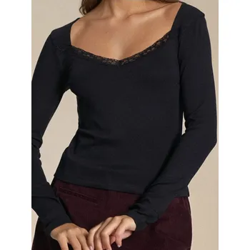 Dámská halenka Sinsay - Halenka s dlouhými rukávy - černá - 287FK-99X - 287FK-99X-M