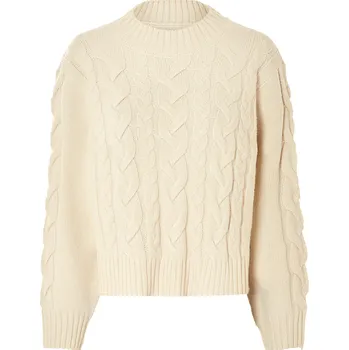 Dámský svetr esmara® Dámský pletený svetr (béžová, M(40/42))