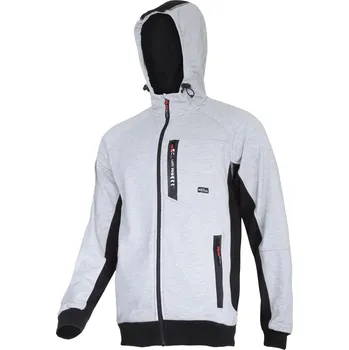 Pánská mikina LAHTI PRO LAHTIPRO MIKINA S KAPUCÍ SE Zipem SIVOČERNÁ CE Velikost: XXL