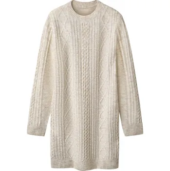 Dámské šaty esmara® Dámské pletené šaty (béžová, L(44/46))