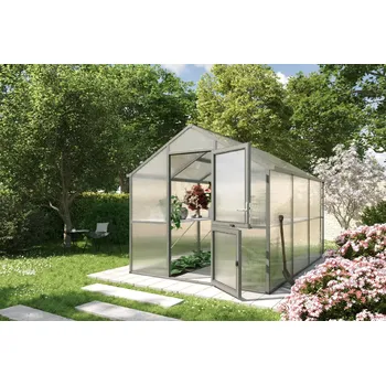 Skleník Zahradní skleník KGT Iris III 3,2 x 2,3 m, antracit/šedá