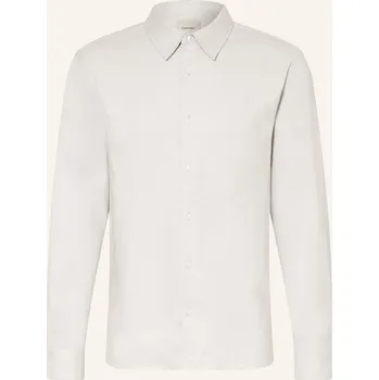 Pánská košile Calvin Klein Pánská Flanelová Košile Easy Fit, světle šedá, 38