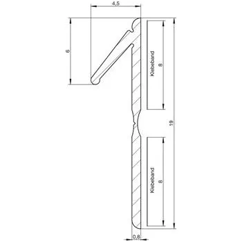 Falcové těsnění samolepicí S 9200-10 K, 100 m,plast bílý ( role = 100m )