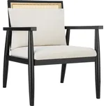 TecTake GmbH 405312 křeslo manuela s vídeňským proutím a extra polštářem - bílá