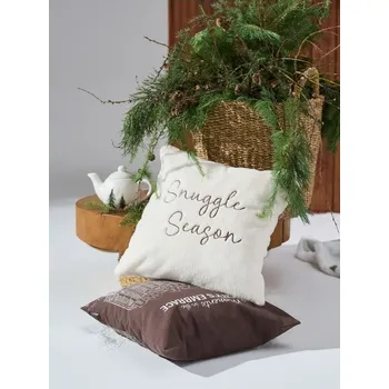 Povlak na dekorativní polštářek Sinsay - Povlak na polštář s vánočním motivem - krémová - 496GS-01M - 496GS-01M-ONE