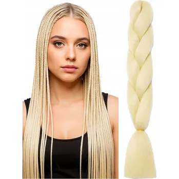 Příčesek Syntetické vlasy pro zaplétání, umělé copánky NEONOVÉ, světle blond
