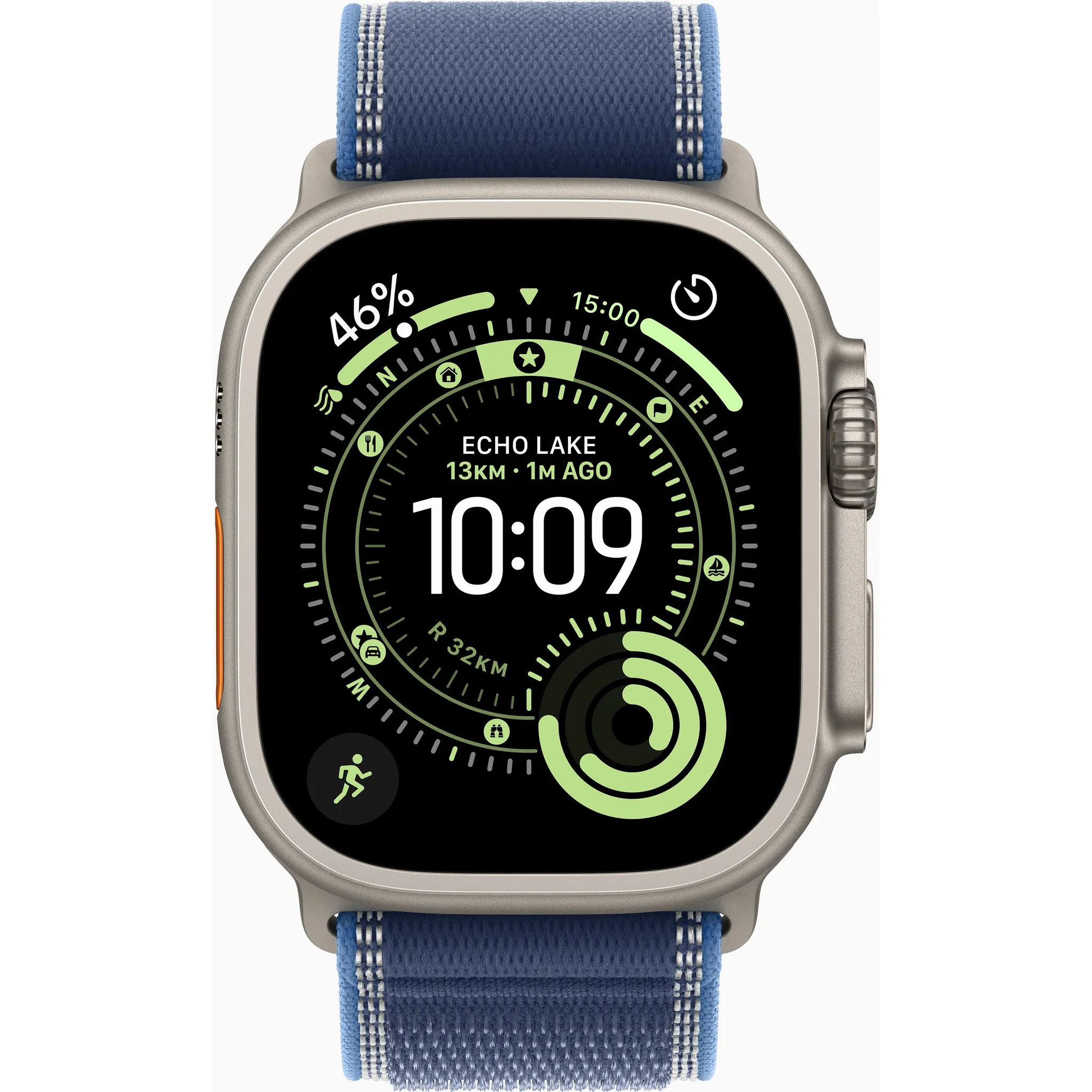 Fotografie 1 - Chytré hodinky Apple Watch Ultra 3 49 mm přírodní titan s modrým/jasně modrým trailovým tahem M/L