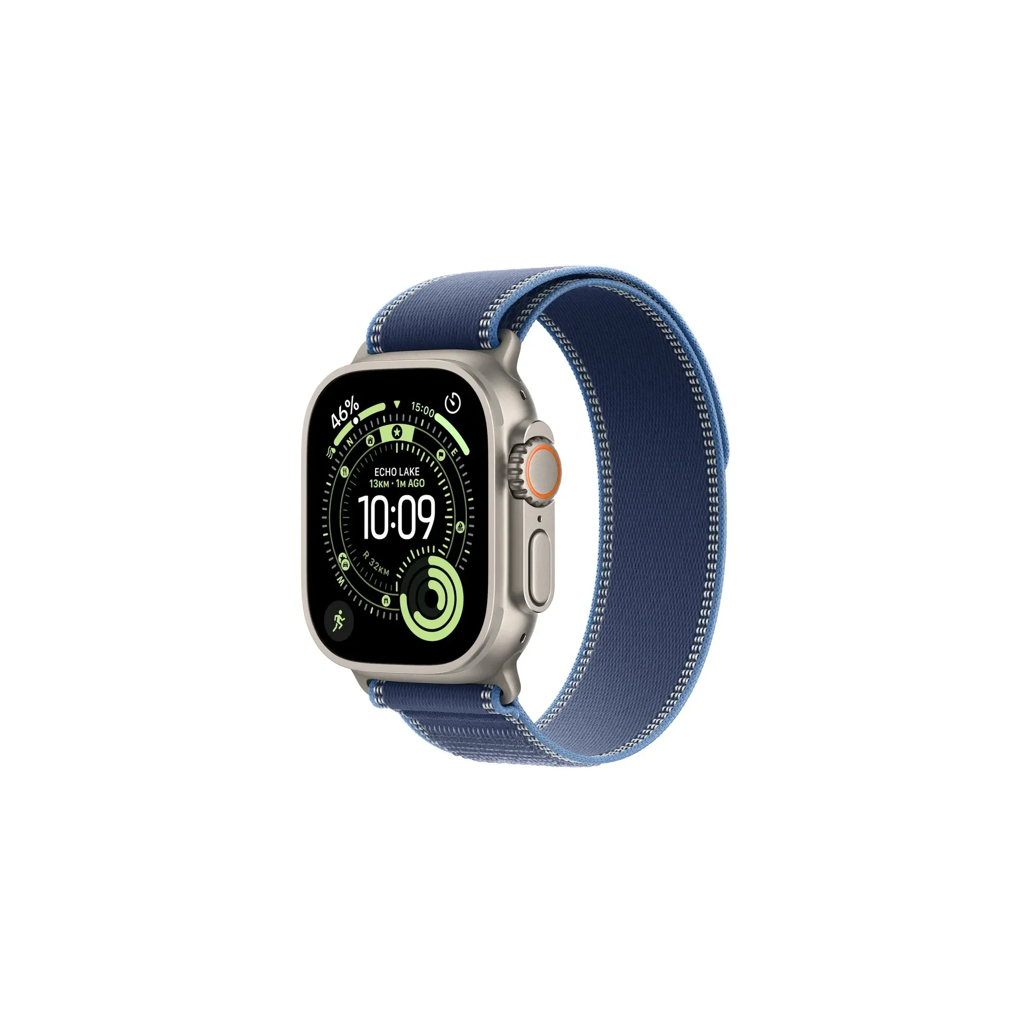 Fotografie 2 - Chytré hodinky Apple Watch Ultra 3 49 mm přírodní titan s modrým/jasně modrým trailovým tahem M/L