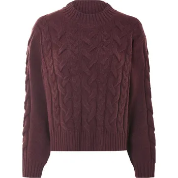 Dámský svetr esmara® Dámský pletený svetr bordó L