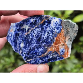 Přírodní kámen Sodalit leštěný plátek 58g z Brazílie