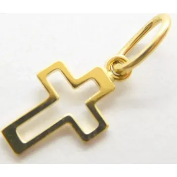 Přívěsek Klenoty Budín Dámský zlatý přívěsek křížek ze žlutého zlata 585/0,16gr 01208 (Klenoty Budín Dámský zlatý přívěsek křížek ze žlutého zlata 585/0,16gr 01208)