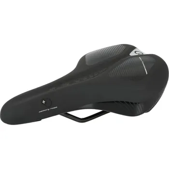 Sport sedlo MAX1 Ergo Plus Cargo 164 (pohodlné turistické sedlo s madlem MAX1 Ergo Plus s vloženou paměťovou pěnou, rozměry: 261x164 mm, černá matt/lesk design)