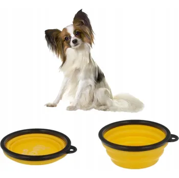 Miska pro psa SKLÁDACÍ SILIKONOVÁ MISKA PRO PSA KOČKU cestovní na vodu a krmivo, praktická