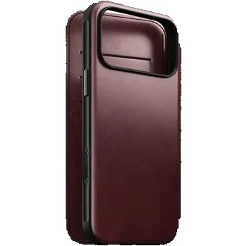 Telefonní příslušenství Nomad Modern Leather Folio kožené flipové pouzdro pro Apple iPhone 17 Pro Max červené