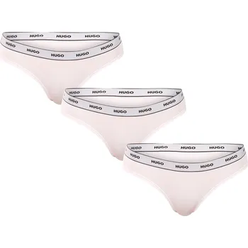 Kalhotky 3PACK dámské kalhotky HUGO bílé (50545694 100) XXL Možnost vrácení zboží ZDARMA do 120 dnů!