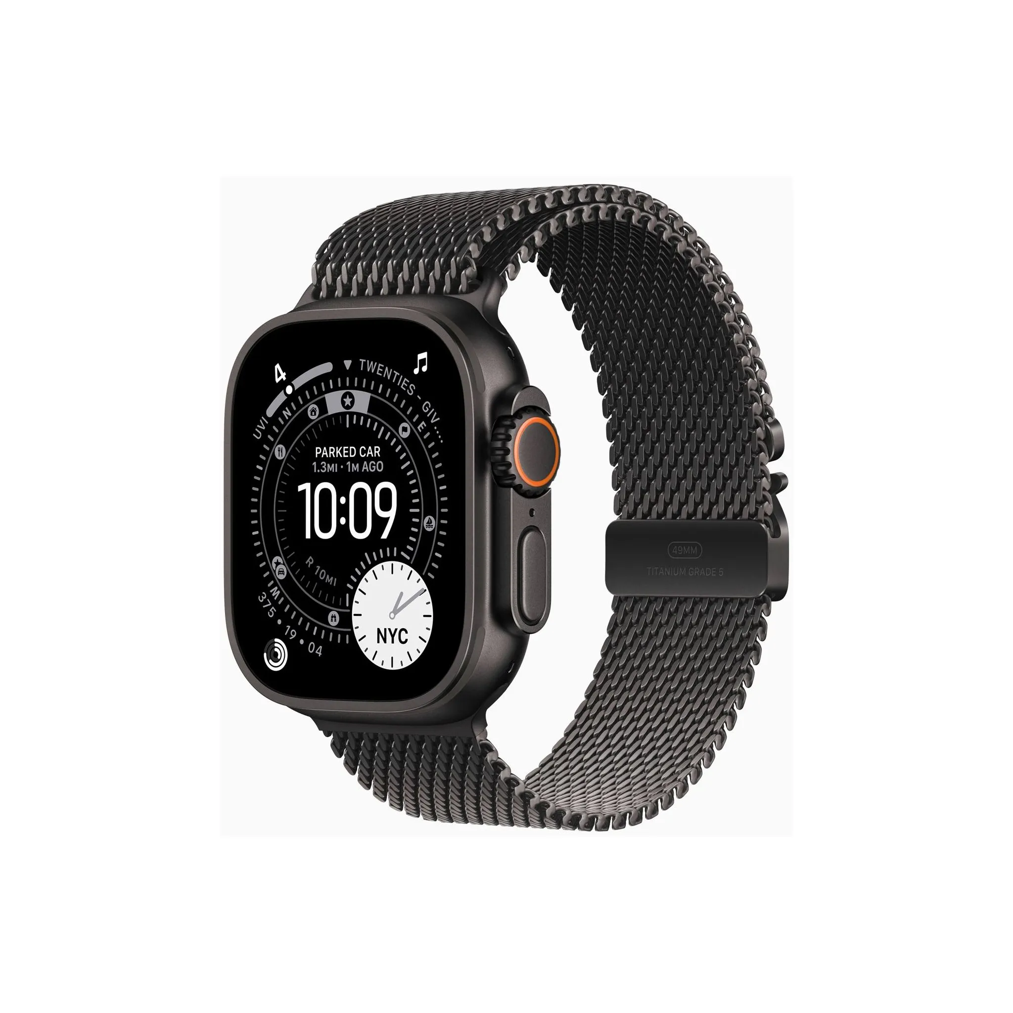 Fotografie 2 - Chytré hodinky Apple Watch Ultra 3 49 mm černý titan s černým titanovým milánským tahem L
