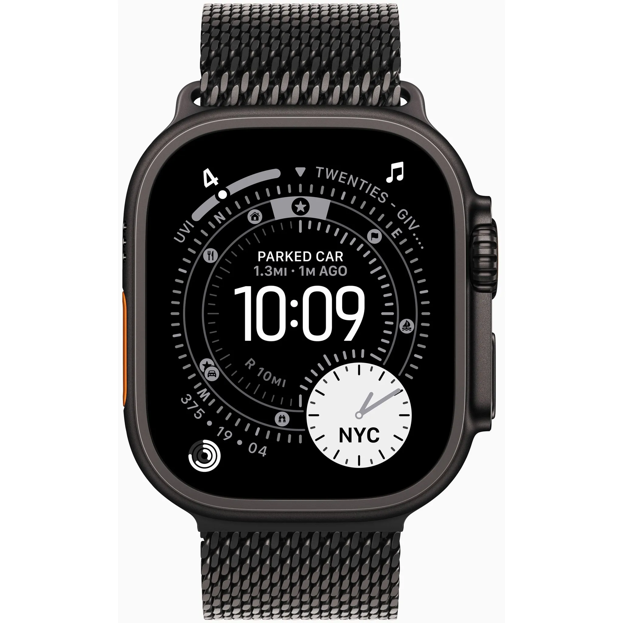 Fotografie 1 - Chytré hodinky Apple Watch Ultra 3 49 mm černý titan s černým titanovým milánským tahem L