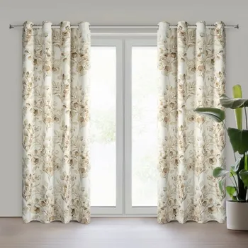 Závěs Hotový závěs OLENI béžový - na průchodkách