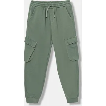 Dětské bavlněné tepláky United Colors of Benetton 3J68CF06I.G.seasonal zelená 97X, vel. 120