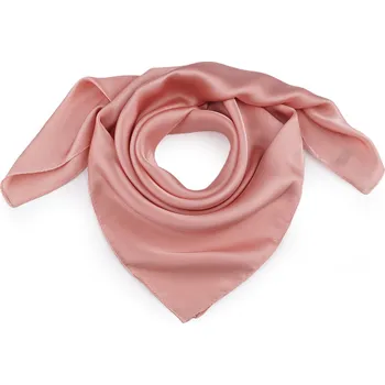 Šátek Saténový šátek jednobarevný 70x70 cm, malé, 3 pudrová