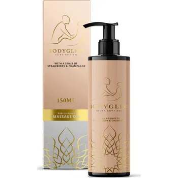 BodyGliss Strawberry Sparkle Delight 150 ml, masážní olej a lubrikant s vůní jahod a šampaňského