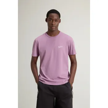 Pánské tričko TRIČKO WOOLRICH LOGO T-SHIRT GRAPEADE