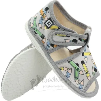 Chlapecké bačkory Dětské pantofle RAK 100014 - Šedé tužky - vel. 20