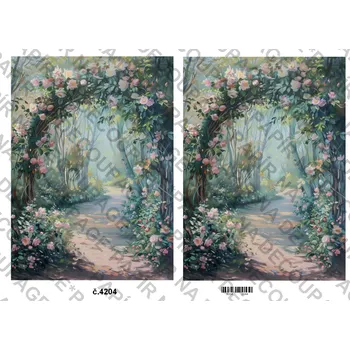 Výtvarný papír Rýžový a soft papír na decoupage - Obrazy příroda - KB04204 Materiál: Rýžový papír, Rozměr: A4