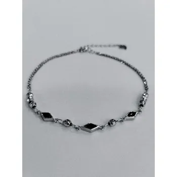 Náramek Stříbrný náramek s onyxem