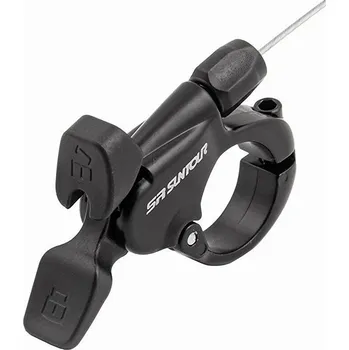 Vidlice na kolo páčka SR SUNTOUR Remote Lock s lankem (náhradní díl k uzamykání vidlic SR SUNTOUR s objímkou O 22,2mm na řidítka, včetně lanka O1,2 x 700mm)