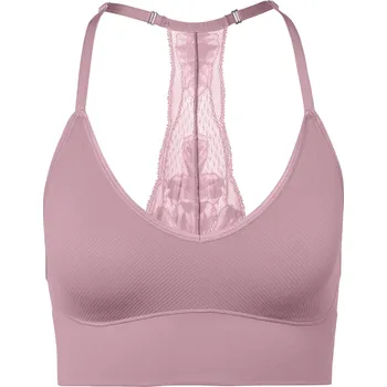 Podprsenka 705784 - Tchibo - Bezešvá podprsenka s krajkou - pro ženy - vel. XS 32/34 - barva: fialová