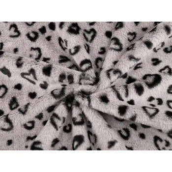 Kožešina zvířecí vzor METRÁŽ - 3 šedá