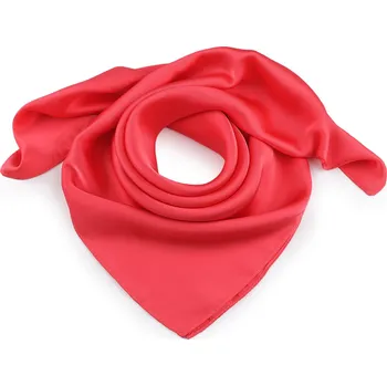 Šátek Saténový šátek jednobarevný 70x70 cm, malé, 5 růžová korálová