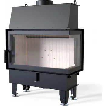 Krbová kamna DEFRO HOME HOPE SM BP krbová vložka 8kW, rohová, dělené sklo, pravá, černá - doprava zdarma