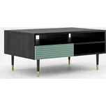 Maridex Konferenční stolek s drážkovanými čely a zásuvkami Imperial I01maride Maridex barevné provedení Imperial: pistáciově zelená drážkovaná
