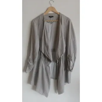 Dámský kabát Lehký šedý kabátek NEW LOOK