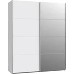 Šatní skříň KEBAN 170 cm se zrcadlem, bílá, 5 let záruka +možnost VÝNOSU + vyzvednutí ZDARMA