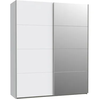 Šatní skříň Šatní skříň KEBAN 170 cm se zrcadlem, bílá, 5 let záruka +možnost VÝNOSU + vyzvednutí ZDARMA