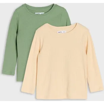 Chlapecké tričko Sinsay - Bavlněné tričko 2 pack - béžová - 713EM-02X - 713EM-02X-86