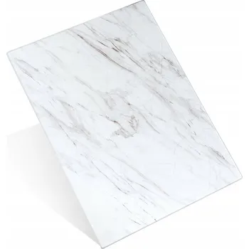 Kuchyňské prkénko Kuchyňská skleněná deska na krájení s protiskluzovou úpravou, bílý mramor, 30x40 cm
