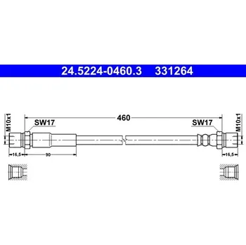 Brzdová hadice Brzdová hadice ATE 24.5224-0460.3